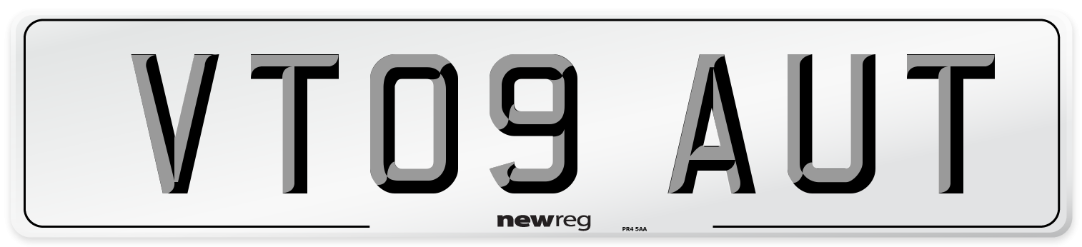VT09 AUT Number Plate from New Reg